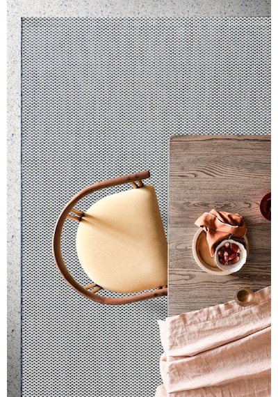 Fresco Ekru Lacivet İskandinav Jüt Yıkanabilir Halı Kilim Balkon Teras Salon Koridor Halısı 20521b Lacivert
