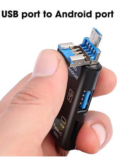 5in1 Otg Kart Okuyucu Usb 2.0 - Type-c - Micro Usb - Micro Sd/tf