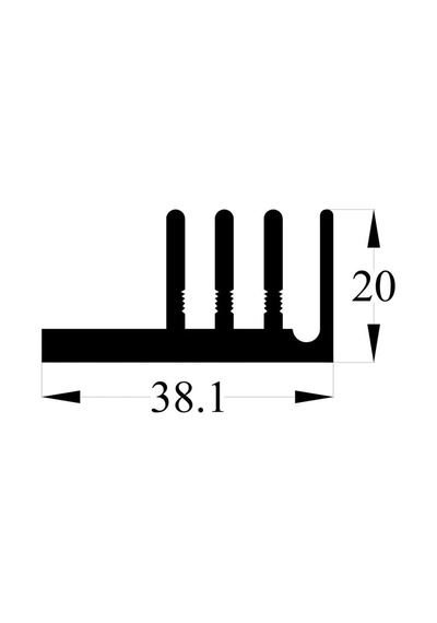10asy Alüminyum Soğutucu - 50mm X 20mm X 38mm - Delikli Diğer