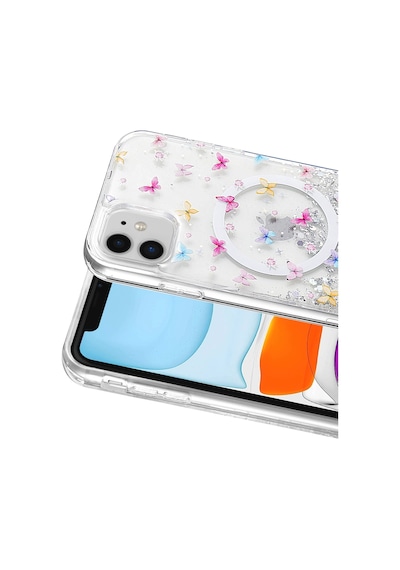 Onegif Apple İphone 11 Misk Simli Magsafe Kapak - Desen 4 - Desen 4