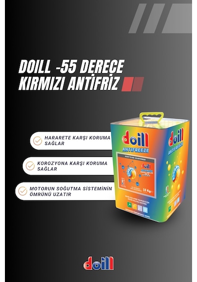 Doill -55 / -56 Derece Hazır Karışım 15 Kilogram Kırmızı Organik Antifriz - G12