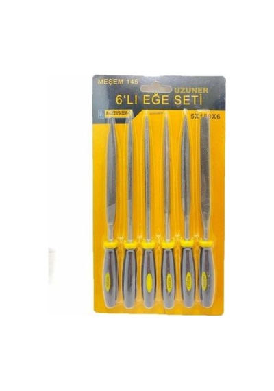 Meşem 5 x 180 x 6 MM 6'lı Mini Eğe Seti