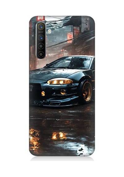 Realme X2 Uyumlu Gece Yarışı Desenli Silikon Kılıf