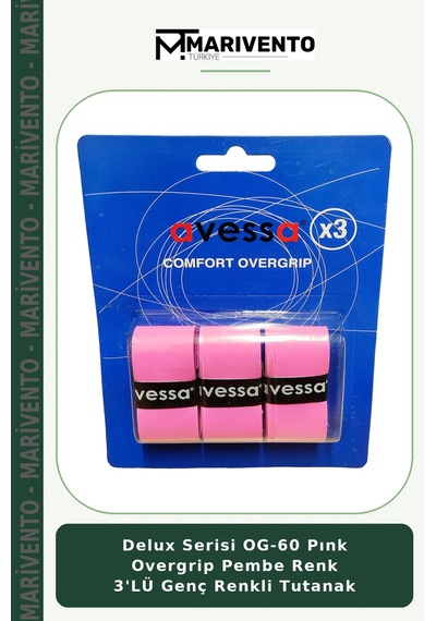 Delux Serisi Og-60 Pınk Overgrip Pembe Renk 3'lü Genç Renkli Tutanak