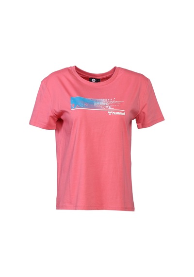 Hummel Mestan Kadın Pembe Bisiklet Yaka Tişört 911330-4318 Pembe