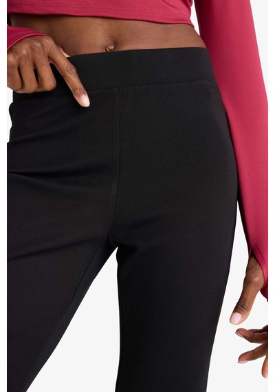 Defacto Defactofit Flare Fit İspanyol Paça Standart Boy Modal Sporcu Pantolon E8957ax25aubk81 Siyah