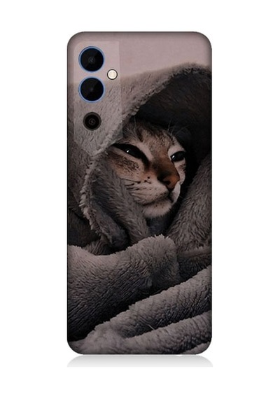 Tecno Pova Neo 2 Uyumlu Bataniye Altında Kedi Desenli Silikon Kılıf