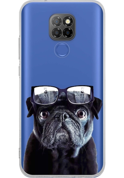 General Mobile Gm 20 İle Uyumlu Köpek 3 Kamera Korumalı Şeffaf Kılıf Şeffaf