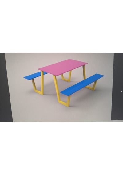 Metal Ahşap Çocuk Piknik Masası