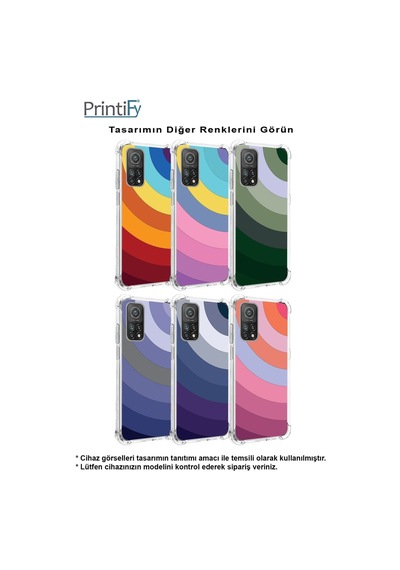 Huawei P20 Lite Köşe Korumalı Antişok Kapak Renk Cümbüşü Tasarımlı Şeffaf Kılıf