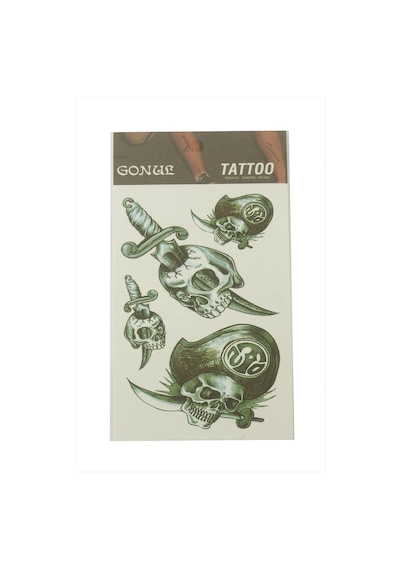 Kuru - 781 - Kafa Tattoo Dövme - Glblseme - Sticker Beyaz