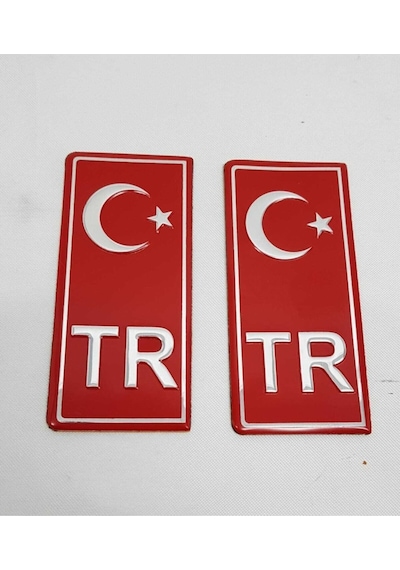 Tr Plaka Stıcker 2'li - Türkiye Plaka Stıcker - Türkiye Plakalık Sticker