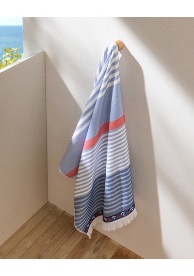 Madame Coco Noah Pamuklu Plaj Havlusu - Mavi/lacivert - 70x150 Cm 8684427310335 Çok Renkli