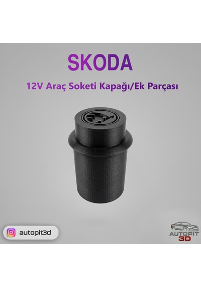 Skoda Uyumlu 12v Araç Soketi Kapağı / Ek Parçası