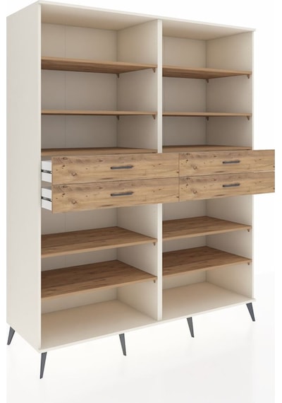 Kronos Gardrop 10 Raflı 4 Çekmeceli 176x59x221 Aytaşı-çam Beyaz Kronos Gardrop 10 Raflı 4 Çekmeceli 176x59x221 Aytaşı-çam Beyaz