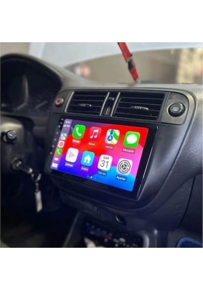 Honda Civic - Araç Multimedya Ekran - 4gb 64gb - Ies - Black - 1996 - 2001 - 9 Inch - Myway - Red