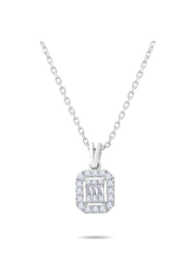 0.15 Karat Baget Pırlanta Kolye - Hrd Sertifikalı 88331146