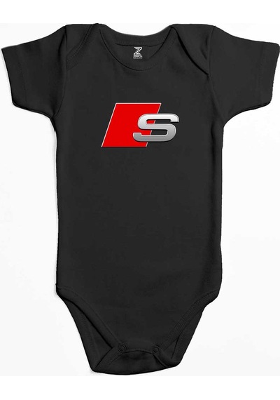 Zepplin Giyim Audi S-line Logo Siyah Bebek Body Zıbın