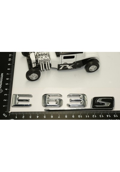Benz E 63S Bagaj Krom Metal 3M 3D Yazı Logo