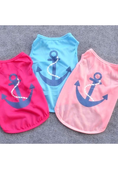 Köpek Ve Kedi İçin Sailor Temalı Pet Sweat Kıyafet Pembe