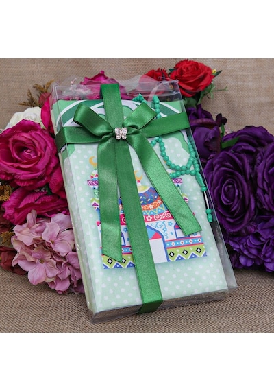 Çocuk Seccadesi 45 82 Cm Sahra Yeşil & Kokulu Tesbih Yeşil & Ahmet Namaz Kılıyor Puzzle Çok Renkli