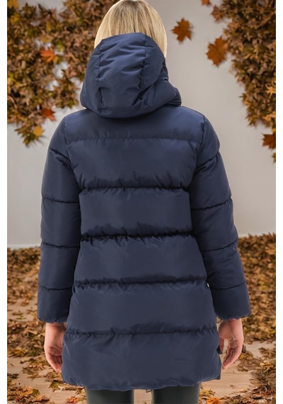 Z6773 Dewberry Bayan Kaban-düz Lacivert-düz Lacivert