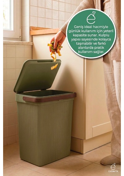 Kapaklı Çok Amaçlı Sepet 10 Litre Düzenleyici Saklama Kutusu Mutfak Banyo Oyuncak Organizer Renkli