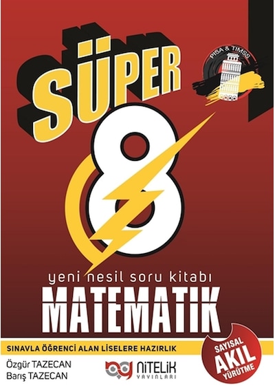 Nitelik Yayınları 8. Sınıf Yeni Nesil Süper Matematik Soru Kitabı