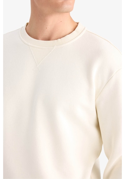 Defacto Regular Fit Bisiklet Yaka Basic Düz Kalın Sweatshirt T3777az25auer140 Ekru