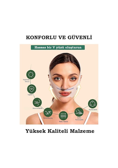 Fit Yüz, Çene, Boyun Şekillendirme Toparlayıcı Sıkılaştırıcı Band Gündüz Ve Gece Kullanım