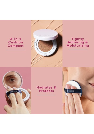 Aydınlık Görünüm Sunan Spf50+ Pa+++ Cushion Fondöten 15g Magic Cushion Moist Up No.23 Çok Renkli