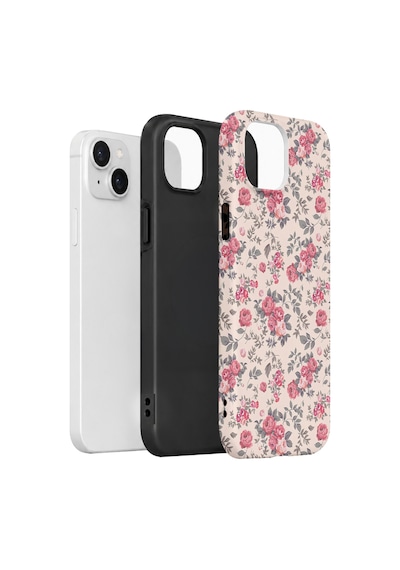 Velvoria Valestra Pembe Vintage Çiçek Apple iPhone Uyumlu 15 Darbe Korumalı Kılıf Valestra Select - Pembe Vintage Çiçek