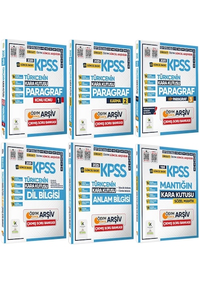2025 Kpss Türkçenin Kara Kutusu 6lı Altın Set Ösym Çıkmış Soru Bankası Konu Özetli Pdf/video Çözümlü
