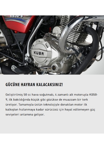 Kuba KB50-9 Chopper Motosiklet Siyah