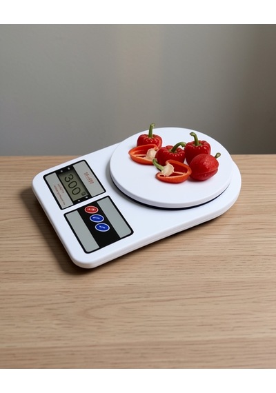 Mutfak Tartısı Dijital Göstergeli 10 Kg Kapasiteli Hassas Çok Renkli