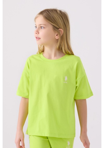 U.S. Polo Assn. U.s. Polo Assn Kız Çocuk Yeşil Bermuda Takım Us1848-c-v61 Yeşil