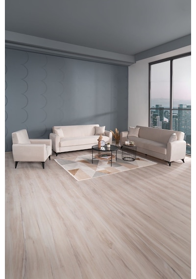 Kilim Mobilya Dove Yüksek Ayaklı 3 3 B Koltuk Takımı Krem