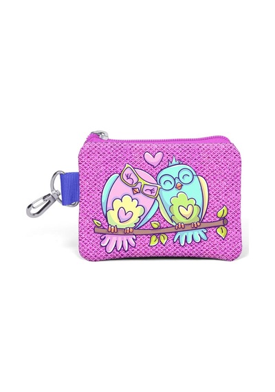 Coral High Kids Lavanta Açık Pembe  Baykuş Desenli Simli Bozuk Para Çantası 21794