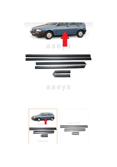 Fiat Uno Kapı Bandı Takım Kapı Çıtası 6 Parça