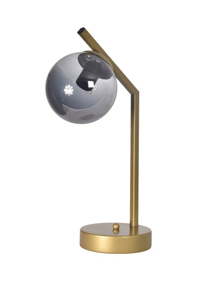Brüksel Modern Tasarım Dizayn Kablolu Eskitme Renk Metal Füme Camlı Abajur Gece Lambası Masa Lambası Eskitme Füme Eskitme Füme