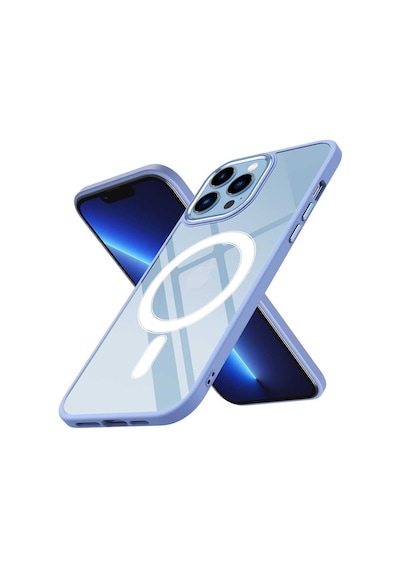Zore Apple iPhone 12 Pro Max Uyumlu Wireless Şarj Özellikli Omsy Krom Magsafe Silikon Kılıf-lila