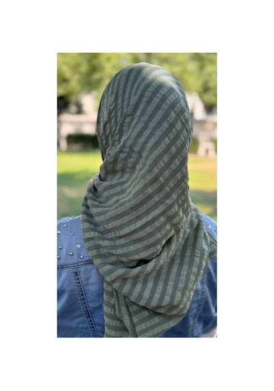 Aldaıyr Adet - Jakarlı Caz Eşarp 120 X120 Pamuk Acık Haki