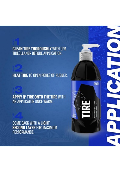 Gyeon Q² Tire Lastik Parlatıcı Ve Koruyucu Jel - Seramik Bazlı Lastik Teker Cilası Pompalı 500 Ml