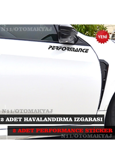 Mazda 626 Çamurluk Havalandırma Izgarası Performans Sticker Siyah