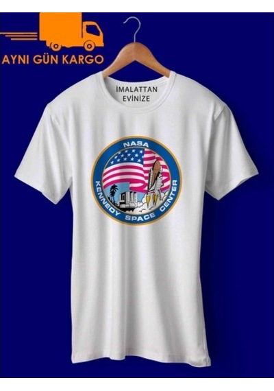 Abd Nasa Uzay Merkezi Baskılı Tişört Tshirt Ücretsiz Kargo