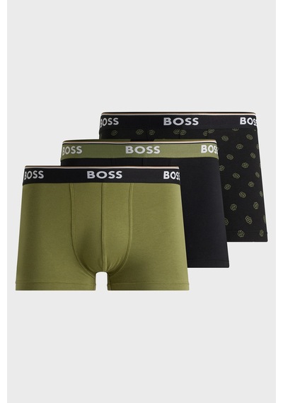Boss Erkek Boxer 50531701 990 Siyah-yeşil Siyah-yeşil