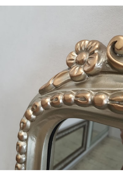 Ayna Denizi Princess Great Shiny Gold Model Platin Altın Renk Dekoratif Boy Aynası Platin Altın