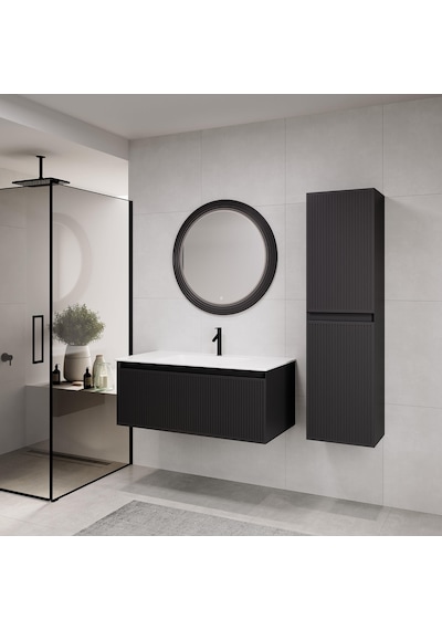Denko Belgrad 40 Cm Antrasit Banyo Çamaşır Boy Dolabı Antrasit