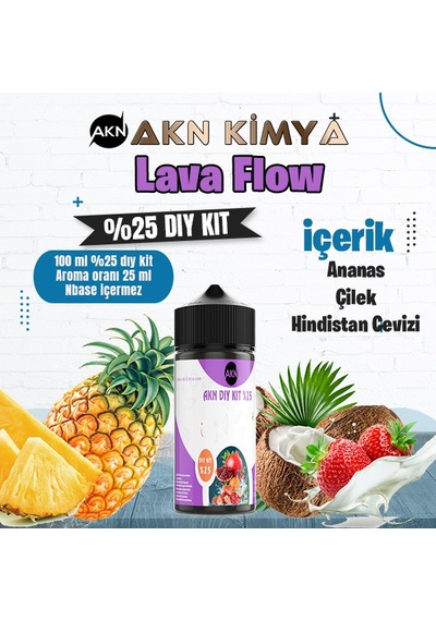 Lava Flow Naked Yoğun Dıy Kit Çilek Ananas Hindistan Cevizi Gıda Aroması %25 Oranda Aroma İçerir Hazır Değildir 100 Ml