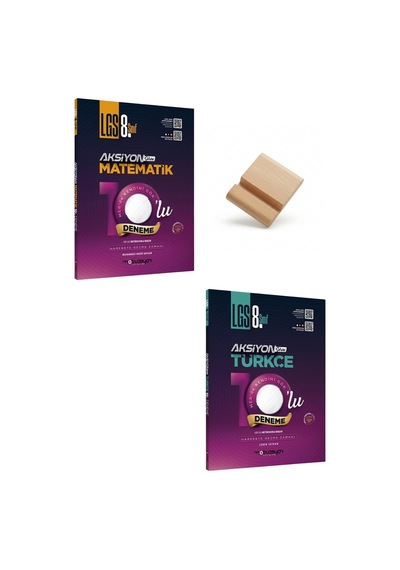 Motivasyon Lgs Matematik Ve Türkçe Aksiyon 10 Lu Genel Deneme + Telefon Standı